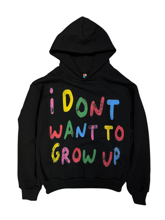 "I DONT WANT TO GROW UP" HOODIE (BLACK)