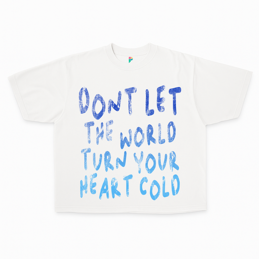 "HEART COLD" BOXY CROPPED TEE